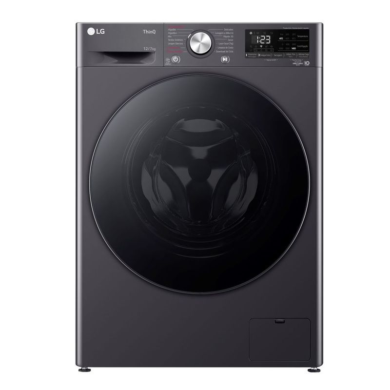 Lavadora de Roupa Lava e Seca 14 Kg Frontal Titanium Smart Vc4 Com Inteligência Artificial Aidd LG – 220v – Cv5014mc4a