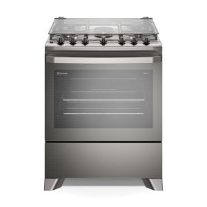 Fogão Electrolux 5 Bocas Experience com Mesa Inox Tripla Chama Cinza FE5TC Bivolt