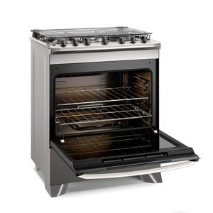 Fogão Electrolux 5 Bocas Experience com Mesa Inox Tripla Chama Cinza FE5TC Bivolt