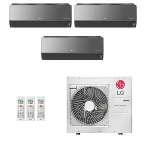 Ar-Condicionado Multi Split Inverter LG 36.000 (1x Evap HW Artcool 9.000 + 1x Evap HW Artcool 12.000 + 1x Evap HW Artcool 18.000) Quente/Frio 220V