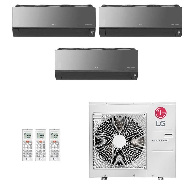 Ar Condicionado Multisplit Tri 34000 Btu(7000+9000+18000) Quente/frio - Inverter - LG - 220v - Amnw18gskr0 Amnw09gsjr0 Amnw07gsjr0 / A4