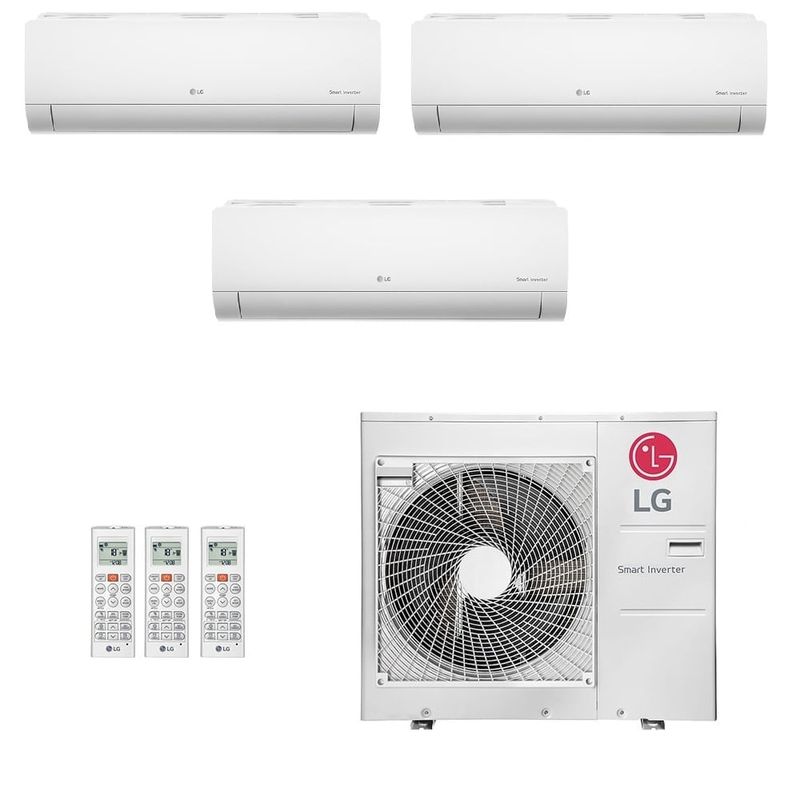 Ar Condicionado Multisplit Tri 45000 Btu(9000+12000+24000) Quente/frio – Inverter – LG – 220v – Amnw09gsja0 Amnw12gsja0 Amnw24gska0 / A