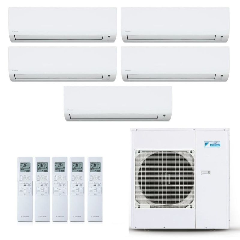 Ar Condicionado Multisplit Penta 51000 Btu(3×9000+2×12000) Quente/frio – Inverter – Daikin – 220v – Ctxs09pmvm7 Ctxs12pmvm7 / 5mxs38pmvm