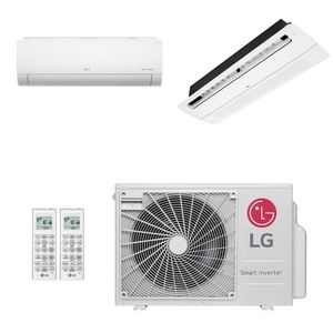 Ar-Condicionado Multi Split Inverter LG 18.000 (1x Evap HW 9.000 + 1x Evap Cassete 1 Via 9.000) Quente/Frio 220V