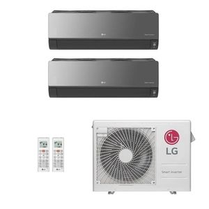 Ar-Condicionado Multi Split Inverter LG 24.000 (2x Evap HW Artcool 18.000) Quente/Frio 220V