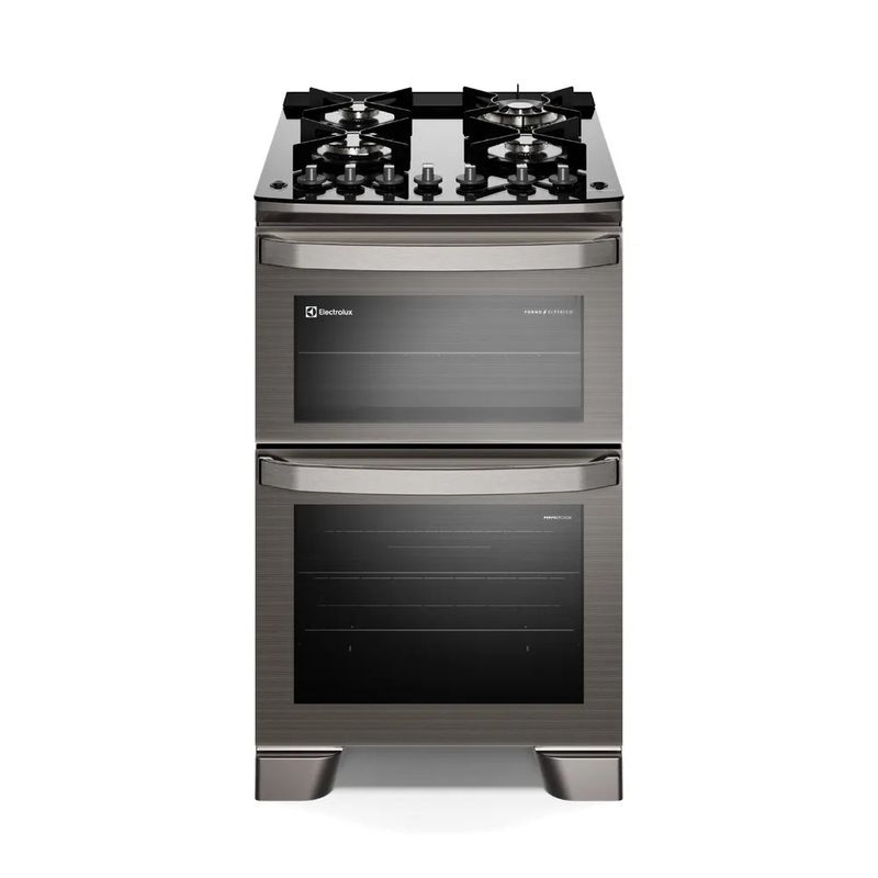 Fogão 4 Bocas Electrolux Experience Perfectcook360 Prata Mesa em Vidro - 220v - Fe4dc