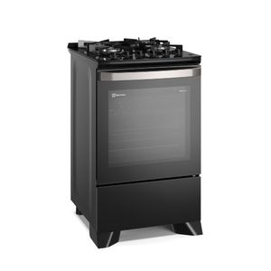 Fogão 4 bocas Electrolux Preto Experience c/ Mesa de Vidro, Grill e PerfectCook360 (FE4CP)