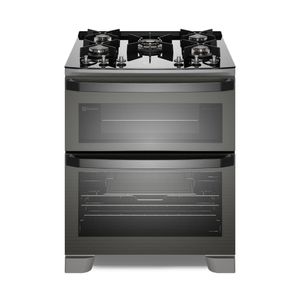 Fogão 5 bocas Electrolux Cinza Expert Função Air Fryer, 2 Fornos, Grill e Timer (FE5AD)
