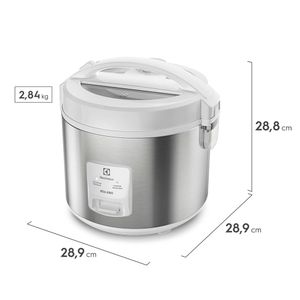 Panela de Arroz Elétrica Electrolux 3,5L Cor Inox Efficient 2 em 1 com Visor Glass por Rita Lobo (ERC31)