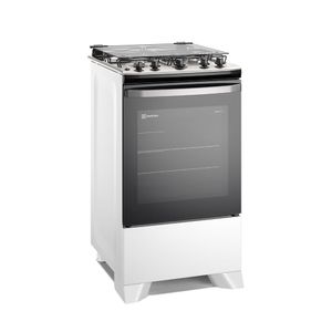 Fogão 4 bocas Electrolux Branco Efficient com Mesa Inox, PerfectCook e VaporBake (FE4IB)