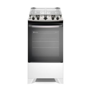 Fogão 4 bocas Electrolux Branco Efficient com Mesa Inox, PerfectCook e VaporBake (FE4IB)