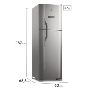 Geladeira Electrolux Frost Free 400L Efficient Turbo Freezer Duplex Inox Look (DFX44)