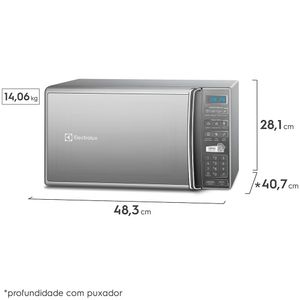 Micro-ondas Electrolux 27L cor Inox Espelhado com 55 receitas pré-programadas (MS37R)