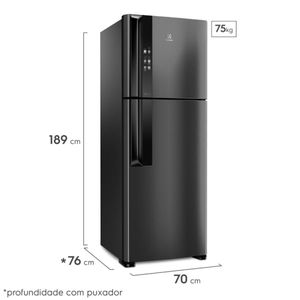 Geladeira Electrolux Frost Free Inverter 474L AutoSense Duplex Cor Black Inox Look (IF56B)