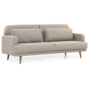 Sofá-Cama Casal 4 Lugares Herval Vega, Linho Bege, 211 cm