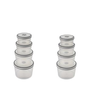 Potes Herméticos Electrolux de Plástico Branco Redondo com 08 Unidades