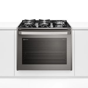 Fogão Electrolux de Embutir 5 Bocas Experience com Mesa de Vidro e Grill Cinza FE5EC