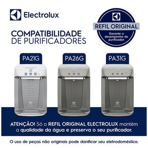 Kit 2 Filtros/Refis ORIGINAIS para Purificador de Água PA21G / PA26G / PA31G Electrolux