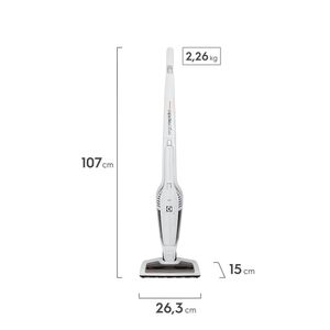 Aspirador de Pó Vertical Sem Fio Electrolux Ergorapido 2 em 1 Cyclone até 21 min Branco (ERG21)