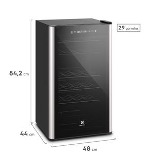 Adega de Vinho Climatizada Electrolux 29 Garrafas com Dual Zone e Painel Digital (WDF29)