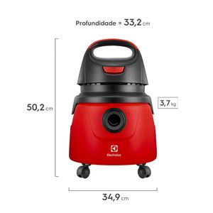 Aspirador de Pó e Água Electrolux 1250W 11L Profissional com Função Sopro Vermelho (GT20P)