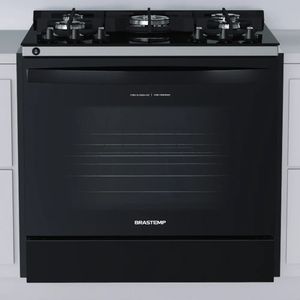 Fogão de Embutir Brastemp 5 Bocas com Mesa De Vidro e Turbo Chama Preto BYS5VCE Bivolt