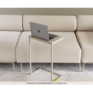 Mesa de Apoio Wire Aço Carbono Taupe - LINEE