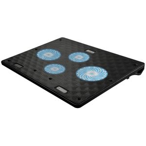 Base Para Notebook Gamer HOOPSON 17’/6 Cooler Led Azul+ 2 Portas Usb / 3 Ângulos/ Controle De Rotação