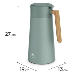 Garrafa Térmica Electrolux 1,8L Verde Fosca Sense Com Bico Corta Pingos