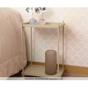 Mesa de Cabeceira Slim Wire Taupe - LINEE