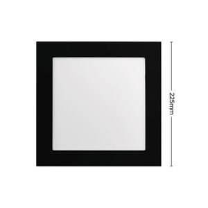 Painel de Led Save Energy Slim Quadrado de Embutir 20W Bivolt Jet Black