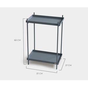 Mesa de Cabeceira Slim Wire Azul Névoa - LINEE