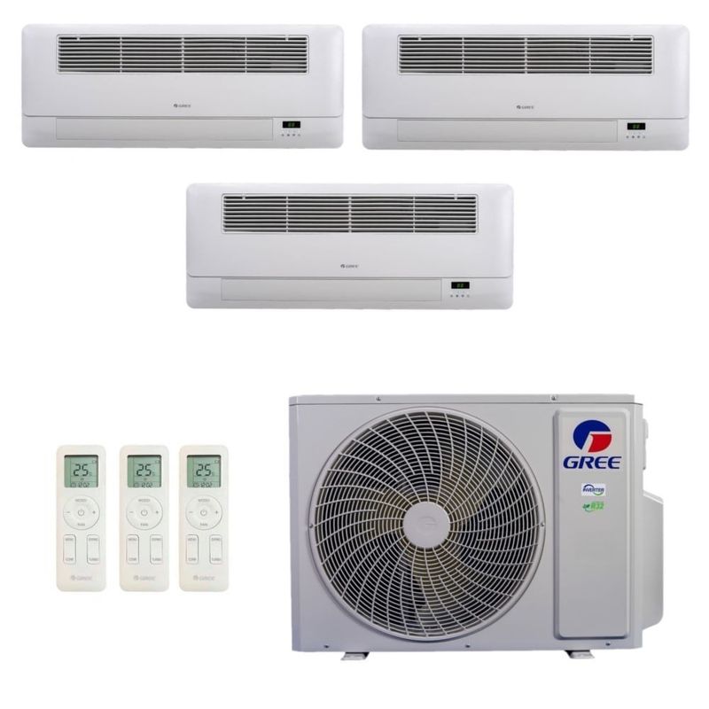 Ar Condicionado Multisplit Tri 36000 Btu(3x12000) Quente/frio - Inverter - Gree - 220v - Gkh(12)da-d6dna1a / 3gwhd(24)nd6bo