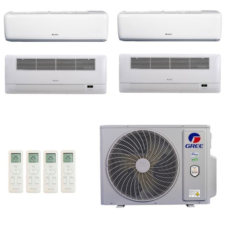 Ar Condicionado Multisplit Quad 36000 Btu(3x12000) Quente/frio - Inverter - Gree - 220v - Gkh(12)da-d6dna1a Gwh(12)atc-d6dna1a / 4