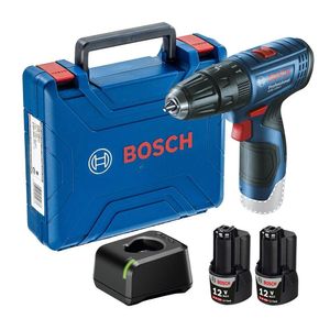 Parafusadeira/Furadeira Bosch com Impacto 12 V GSB 120-LI com Maleta + 2 Baterias Bivolt 06019G81E0-000