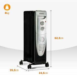 Aquecedor A Óleo Mondial A-06 127v-preto/prata