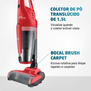 Aspirador de Pó Mondial Brush Carpet Vermelho1200 AP-25 127V