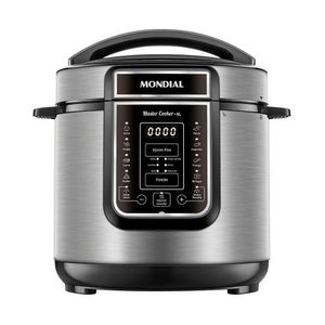 Panela de Pressão Elétrica Digital 6L Mondial Preto/Inox PE-60-6L-I 60hz 127V