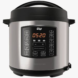 Panela Elétrica de Pressão Wap Preto e Inox 6L 110V WPPE1