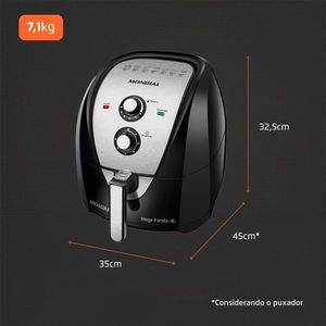 Fritadeira Sem Óleo Air Fryer 8L Afn-80-Bi Mondial Bi 220V