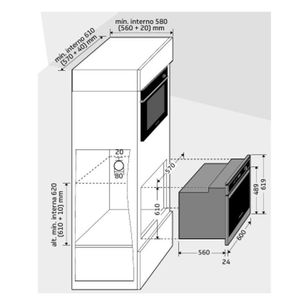 Forno de Embutir a Gás Brastemp Inox 78L 220v BOH84ARRNA