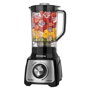 Liquidificador Mondial Turbo Black L-1200 Bi 127v-preto/inox