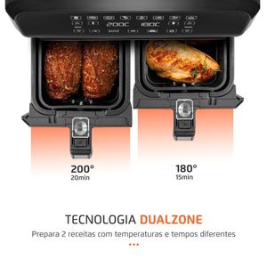 Fritadeira Air Fryer Dual Duplo Cesto 8l Afd-01-bi 127v/60hz
