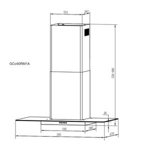 Coifa Parede Gallant Venezia Vidro Reto Inox 60cm 220v