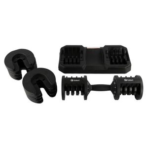 Dumbbell Halter Gallant Regulável Anilhas 19Kg Com Base Elite Pro (GDB20R0A-PT)