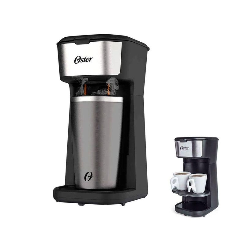 Cafeteira Elétrica Oster 2day Inox 2 em 1 Preto 220v - Ocaf200