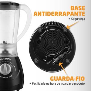 Liquidificador Mondial L550-b Easy Power 550w Preto 127v