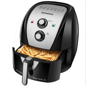 Fritadeira Air Fryer Mondial Mega Family 8L 1900W - 5993-02 Preto/Inox 220 Volts