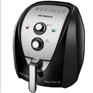 Fritadeira Air Fryer Mondial Mega Family 8L 1900W - 5993-02 Preto/Inox 220 Volts