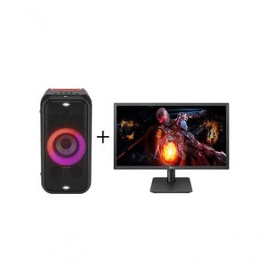 Monitor Gamer LG 21,5" Full HD 75Hz 22MP410-B + Caixa de Som Portátil LG Bluetooth IPX4 XL5S